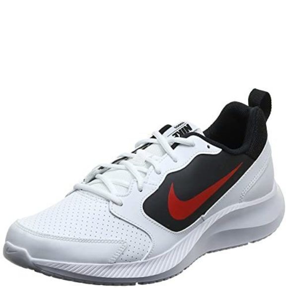 NIKE MEN'S TODOS RUNNING SHOE WHITE/UNIV RED-BLACK 10 REGULAR US